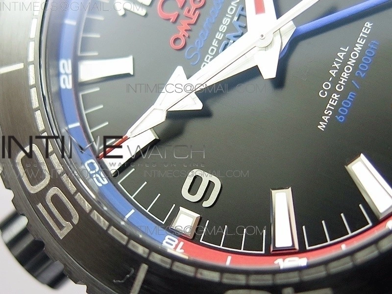 Planet Ocean 45.5mm ETNZ "Deep Black" Real Ceramic VSF 1:1 Best Edition on Black Nylon Strap A8906 Super Clone